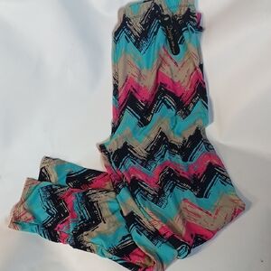 Colorful Zigzag Womens Leggings NWT Size X plus